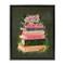 Stupell Industries Floral Fairy Book Stack Floating Frame, design by Glad You're Here Co.
